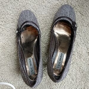 Steve Madden Women's Herringbone Flats - Black and White